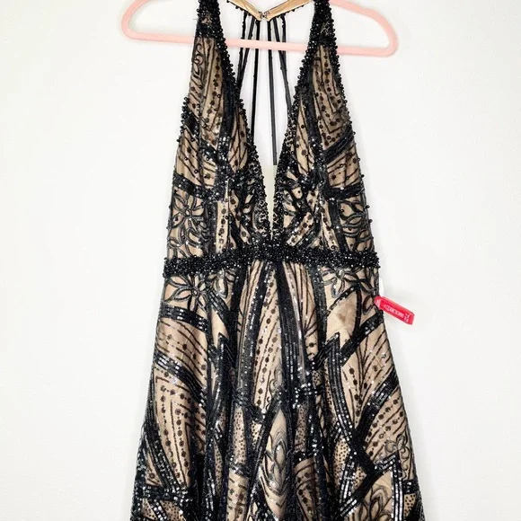 Mac Duggal 67583 Black/Nude Ball Gown NWT - Picture 6 of 6